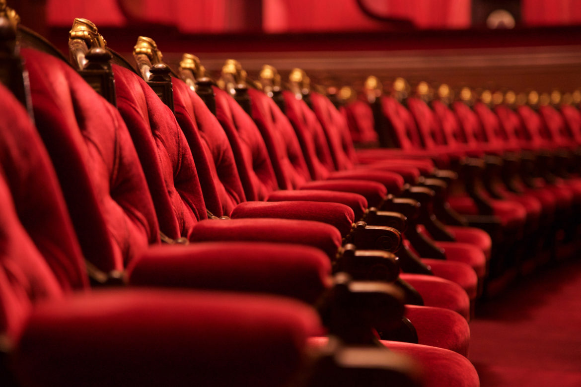 A theater row of seats.